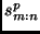 $s^p_{m:n}$