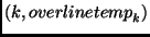 $(k, overline{temp}_k)$