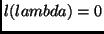 $l(lambda)=0$