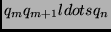 $q_m q_{m+1} ldots q_n$