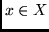 $x \in X$
