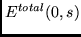 $E^{total}(0,s)$