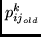 $p_{ij_{old}}^{k}$
