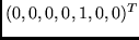 $(0, 0, 0, 0, 1, 0, 0)^T$