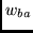$w_{ba}$