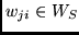 $w_{ji} \in W_S$