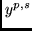 $y^{p,s}$