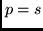 $p = s$