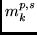 $m^{p,s}_k$