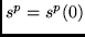 $s^p= s^p(0)$