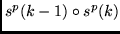 $s^p(k-1) \circ s^p(k)$