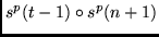 $s^p(t-1) \circ s^p(n+1)$