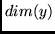 $dim(y)$