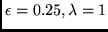 $\epsilon = 0.25, \lambda = 1$