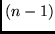 $(n-1)$