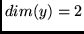 $dim(y) = 2$