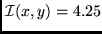 ${\cal I} (x,y) = 4.25$