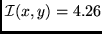 ${\cal I} (x,y) = 4.26$