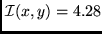 ${\cal I} (x,y) = 4.28$