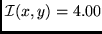 ${\cal I} (x,y) = 4.00$