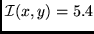 ${\cal I} (x,y) = 5.4$