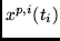 $x^{p,i}(t_i)$