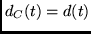 $d_C(t) = d(t)$