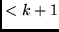 $<k+1$
