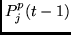 $P^p_j(t-1)$