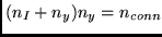 $(n_I + n_y) n_y = n_{conn}$