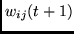 $w_{ij}(t+1)$