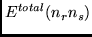 $E^{total}(n_rn_s)$