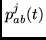 $p^j_{ab}(t)$
