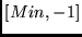 $[Min, -1]$
