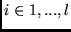 $j \in {1, ...,l}$