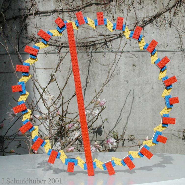 Lego Art: Stable ring from rectangular LEGO bricks (Juergen Schmidhuber, 2001)
