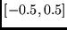 $[-0.5,0.5]$