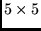 $5 \times 5$