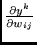 $\frac{\partial y^k}{\partial w_{ij}}$