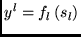$y^l = f_l\left(s_l\right)$