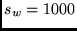 $s_w = 1000$