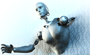 Humanoid robot emerges from digital plane