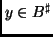 $y \in B^{\sharp}$