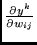 $\frac{\partial y^k}{\partial w_{ij}}$