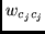 $w_{c_jc_j}$