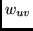 $w_{uv}$