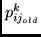 $p_{ij_{old}}^{k}$