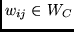 $w_{ij} \in W_C$