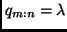 $q_{m:n}= \lambda$