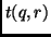 $t(q,r)$